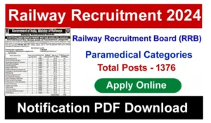 RRB Paramedical Recruitment 